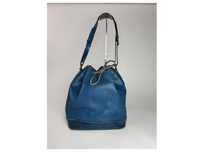 Borsa a mano in pelle blu NéoNoé di Louis Vuitton - vista 5