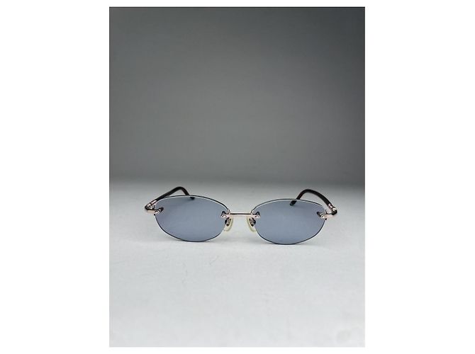 Céline Celine Blaue Metallsonnenbrille - Ansicht 2