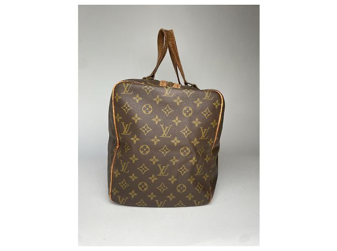 Borsa da viaggio in pelle marrone Keepall Louis Vuitton - vista 5