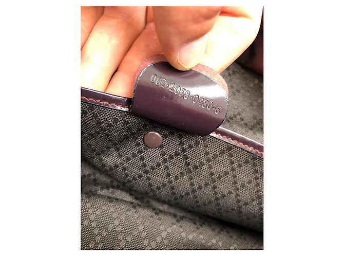 Borsa hobo in poliestere viola Gucci Porpora - vista 3