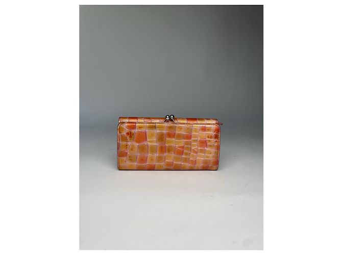 Autre Marque Cartera de cuero naranja sin firmar - vista 3