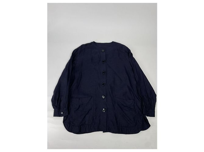 Top de lino navy J'Adior de Dior - vista 2