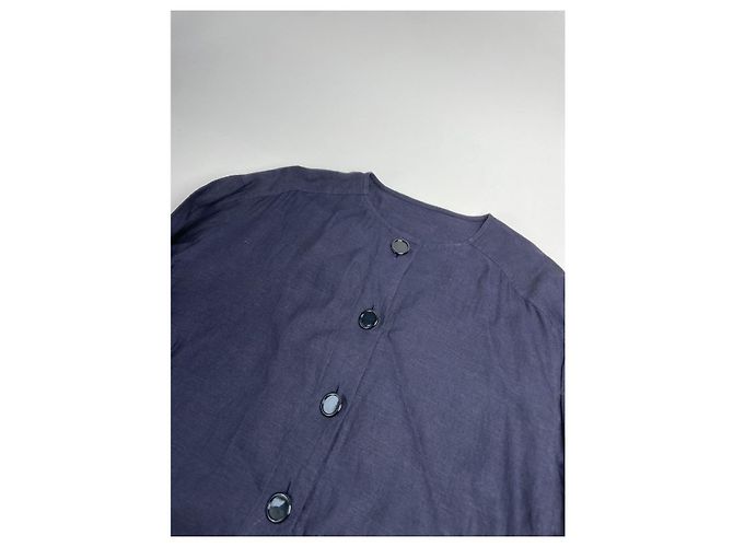 Top de lino navy J'Adior de Dior - vista 3
