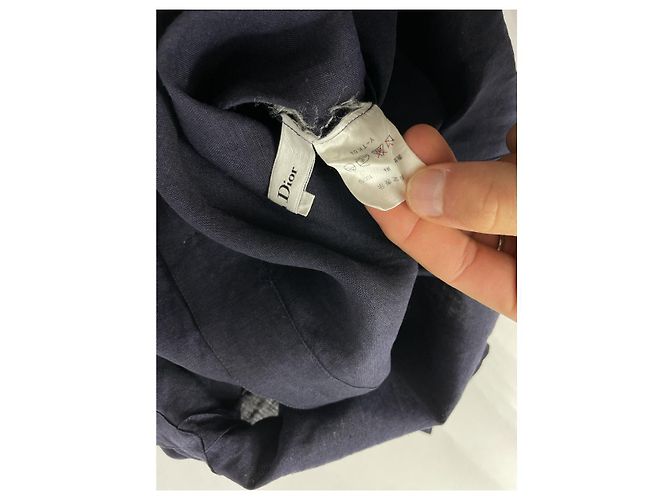 Top de lino navy J'Adior de Dior - vista 4