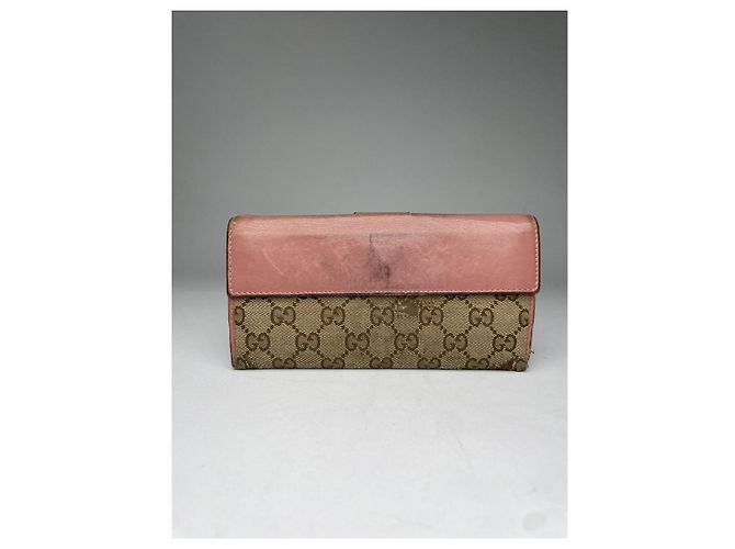 Portafoglio in pelle rosa Gucci Horsebit 1955 - vista 2