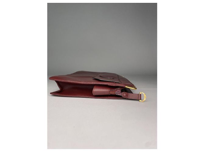 Clutch in pelle bordeaux Cartier Bordò - vista 3