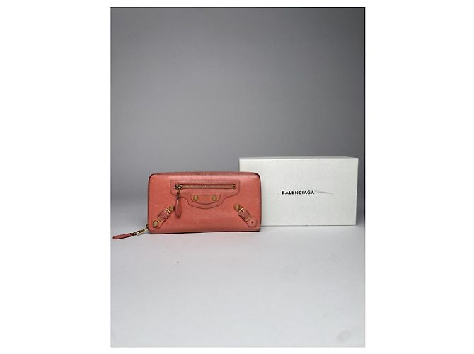 City Cartera de cuero naranja Balenciaga - vista 3