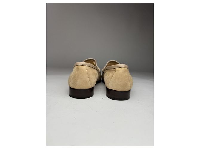 Gucci Brixton Beiges Leder Flach - Ansicht 5