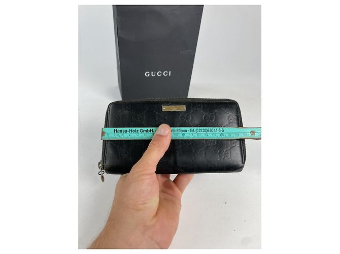 Portafoglio in pelle nera Gucci GG Blooms Nero - vista 5