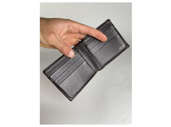 Portafoglio in pelle marrone Gucci Soho - vista 5