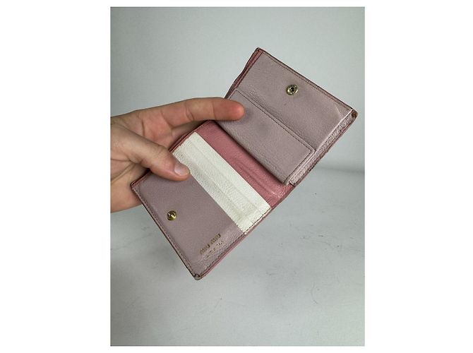 Borsa in pelle rosa Miu Miu - vista 3