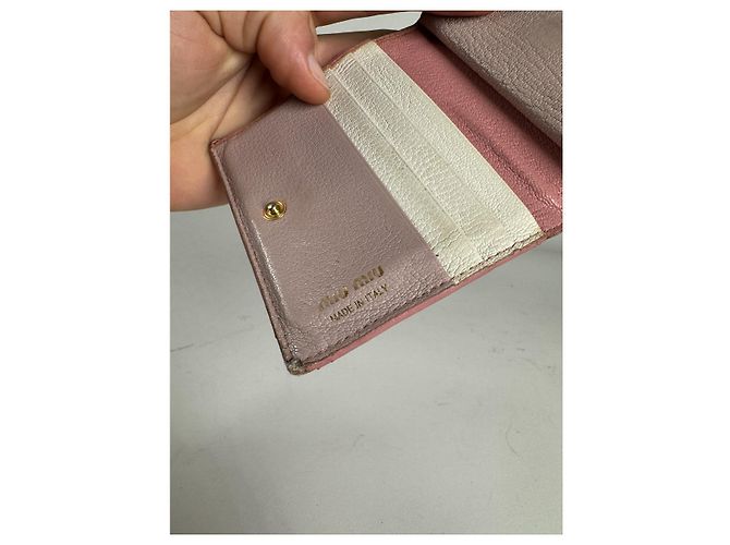Borsa in pelle rosa Miu Miu - vista 4
