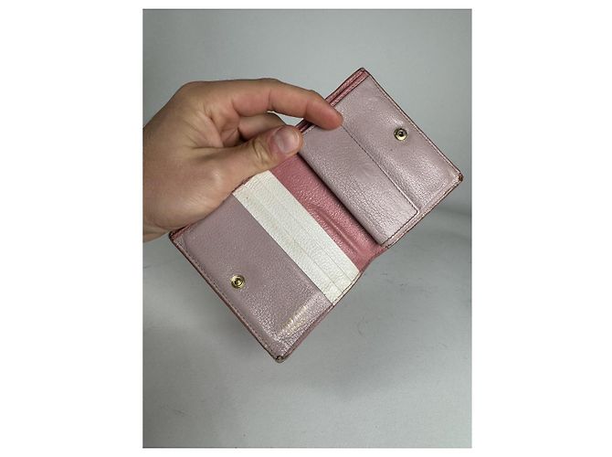 Borsa in pelle rosa Miu Miu - vista 5