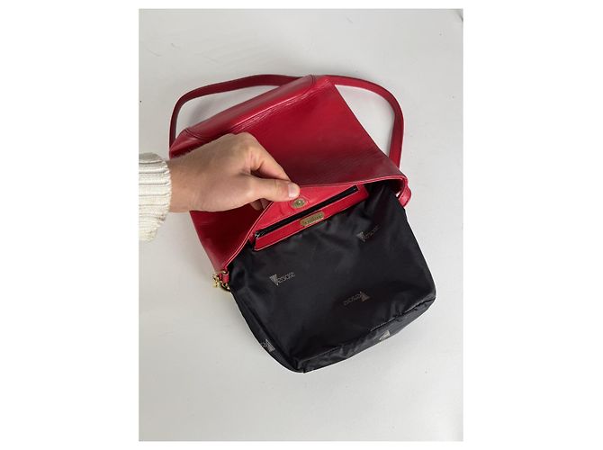 Borsa in pelle rossa Gianni Versace Rosso - vista 2