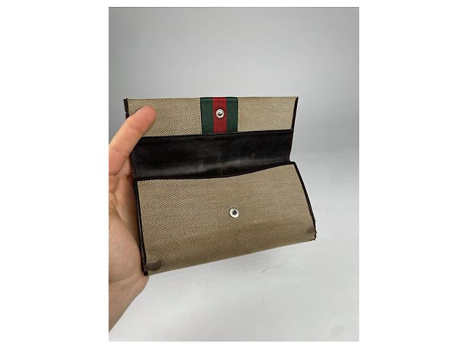 Gucci Marmont Beiger Baumwollgeldbeutel - Ansicht 4