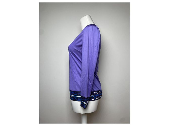 Lila Seidenstrickwaren von Emilio Pucci - Ansicht 2