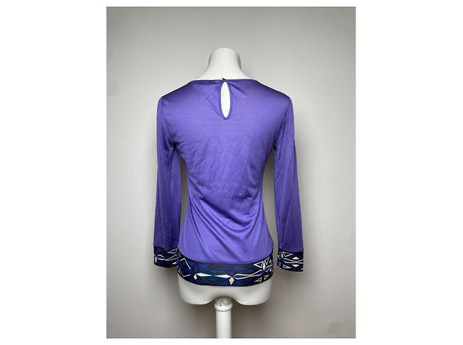 Lila Seidenstrickwaren von Emilio Pucci - Ansicht 3