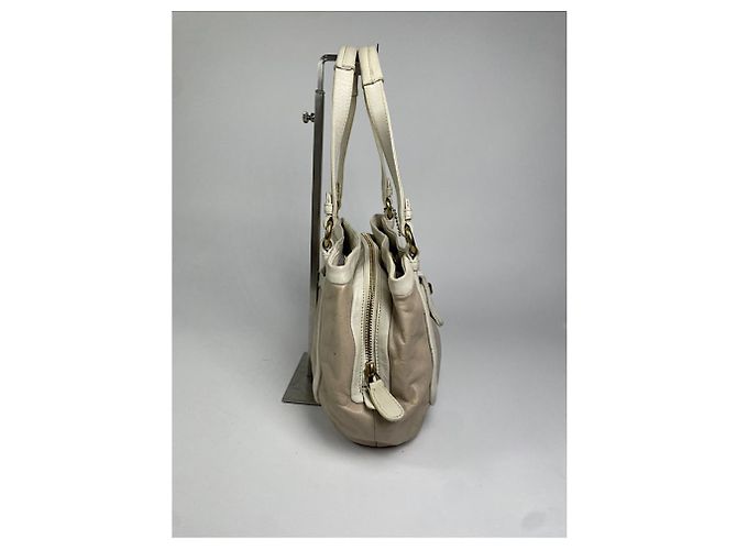 Borsa in pelle bianca Sufflette Signature di Coach Bianco - vista 4