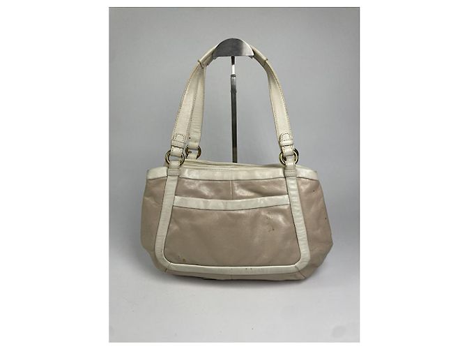 Borsa in pelle bianca Sufflette Signature di Coach Bianco - vista 5