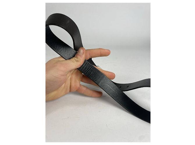 Jil Sander schwarze Leder-Gürtel - Ansicht 2