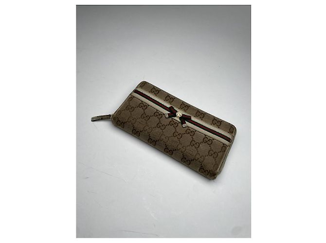 Gucci Horsebit 1955 Beiger Leder Geldbeutel - Ansicht 5