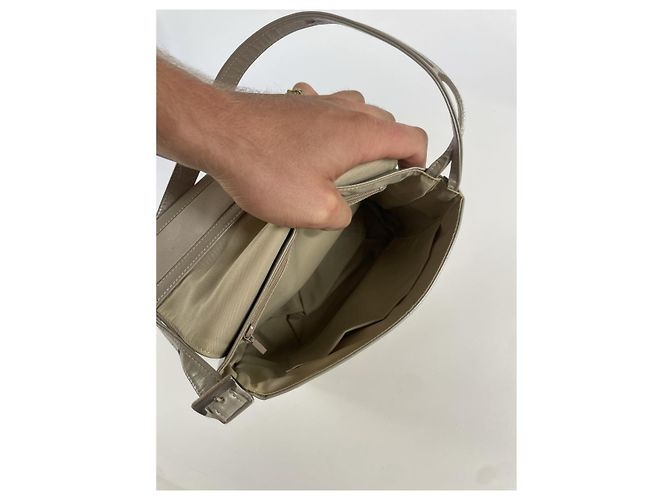 Borsa in pelle argento Givenchy 4G - vista 2