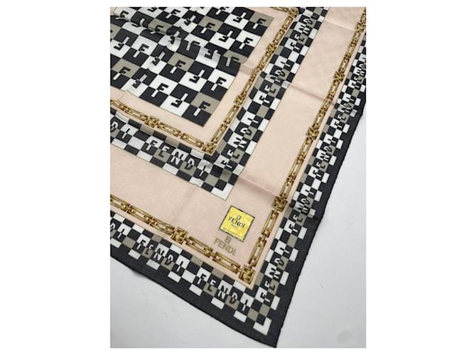 Sciarpa di seta marrone Fendi - vista 2