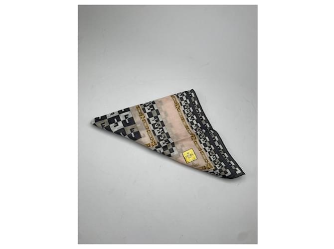 Sciarpa di seta marrone Fendi - vista 5