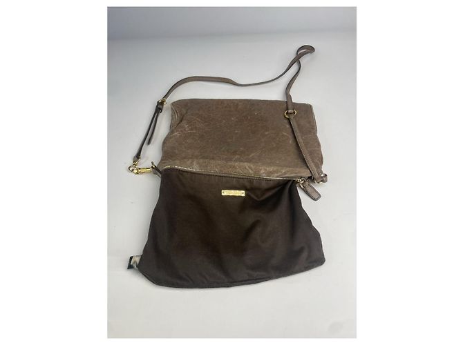 Borsa a mano in pelle marrone Miu Miu Bow - vista 2