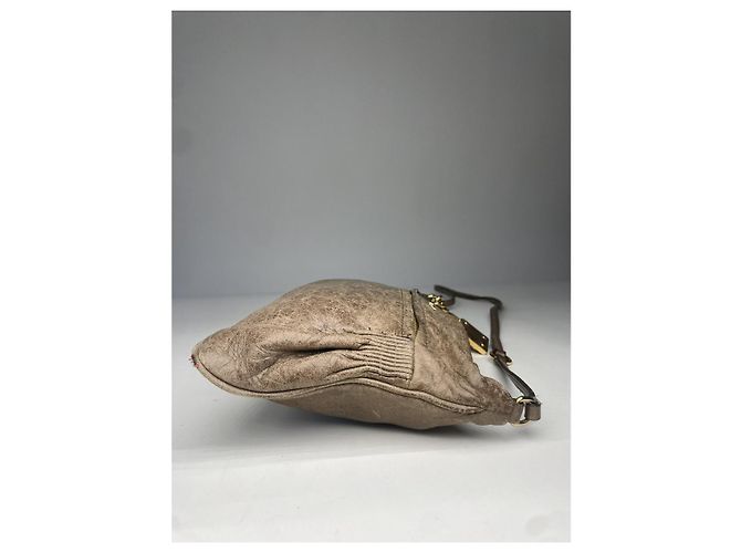 Borsa a mano in pelle marrone Miu Miu Bow - vista 5