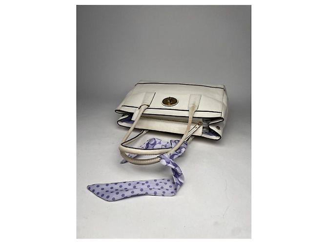 Borsa in pelle bianca Coach Crossgrain Kitt Carry All Bianco - vista 2