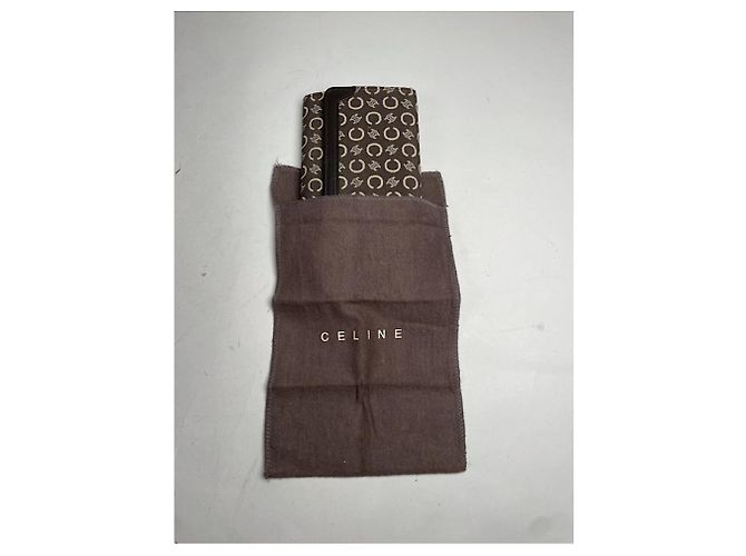 Céline Celine Triomphe Brown Cotton Wallet - view 2