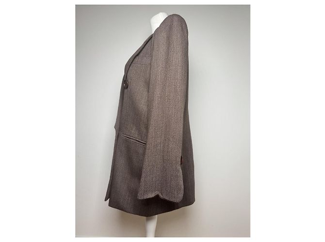 Abrigo trench de lana marrón Dior Castaño - vista 4