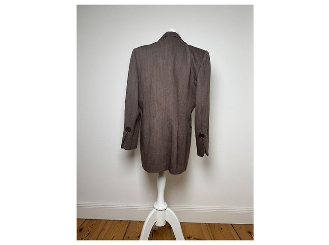 Abrigo trench de lana marrón Dior Castaño - vista 5