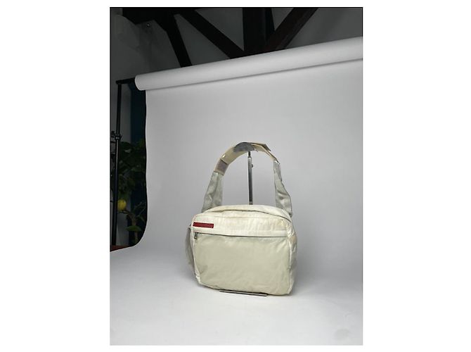 Borsa a tracolla in pelle rosa Prada Cahier Chain - vista 5