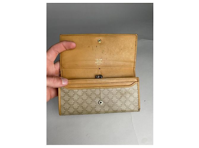 Céline Cartera de cuero beige Celine Triomphe - vista 2