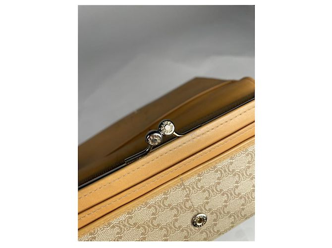 Céline Cartera de cuero beige Celine Triomphe - vista 4
