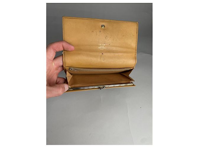 Céline Cartera de cuero beige Celine Triomphe - vista 5