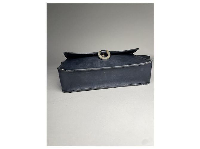Borsa a mano in pelle blu navy Dior 30 Montaigne con catena - vista 4
