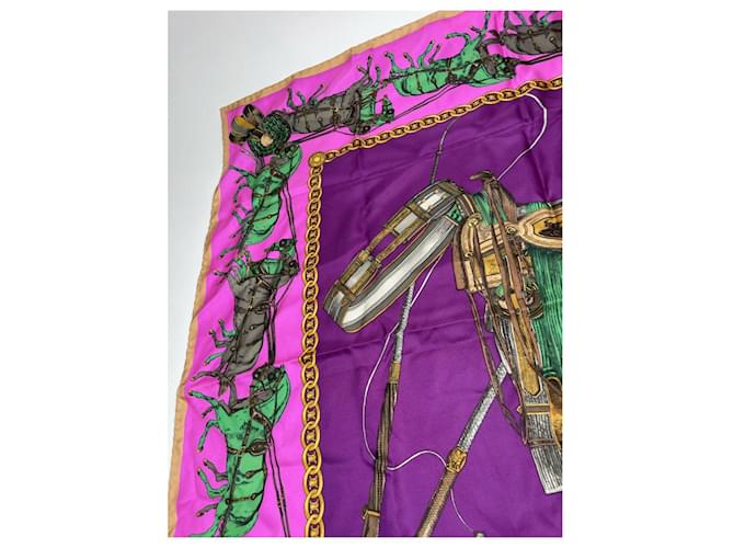 Céline Cachecol de seda roxa Celine Roxo - vista 4