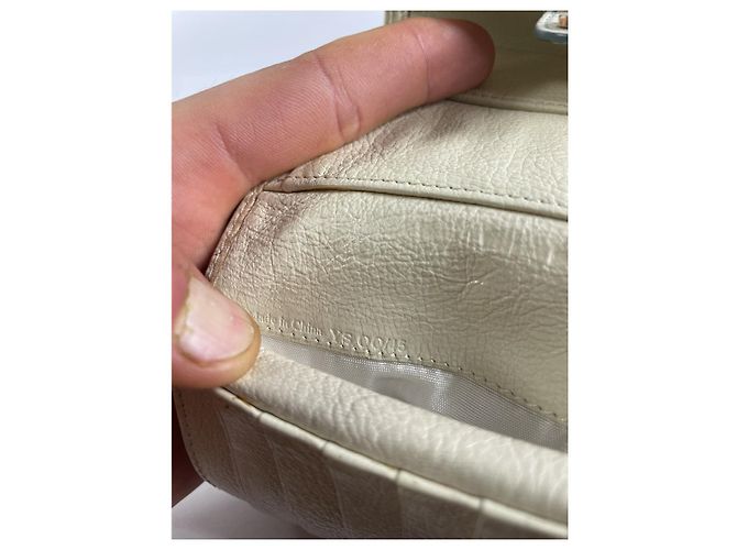 Céline Cartera de cuero blanco Celine Triomphe - vista 4