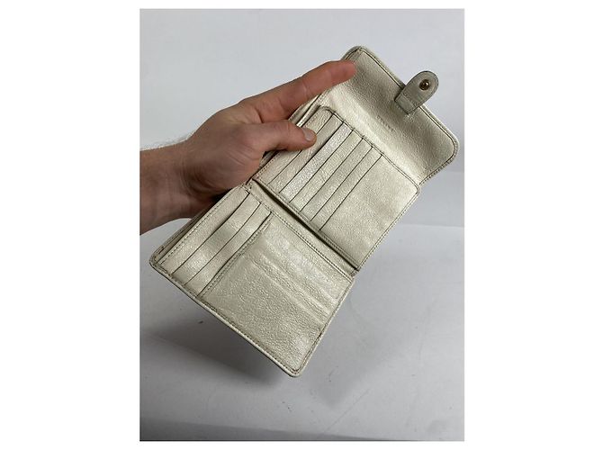 Céline Cartera de cuero blanco Celine Triomphe - vista 5