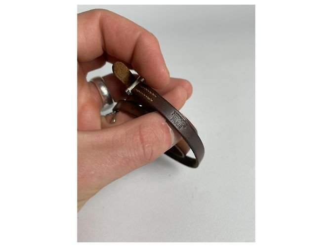 Pulsera de cuero marrón Hermès Behapi Castaño - vista 4