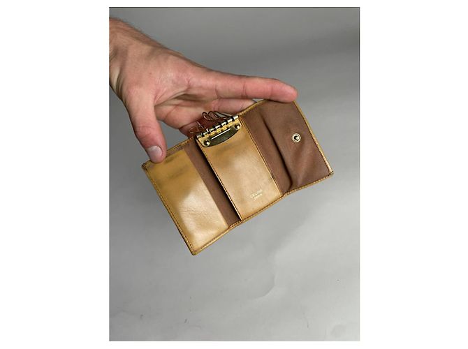Céline Cartera de cuero beige Celine Triomphe - vista 4