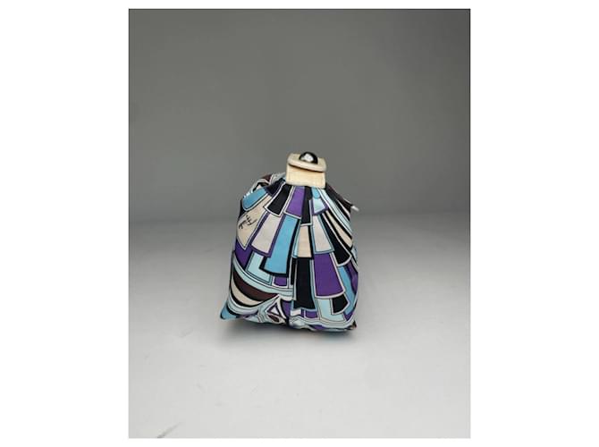 Borsa in cotone blu Emilio Pucci - vista 3