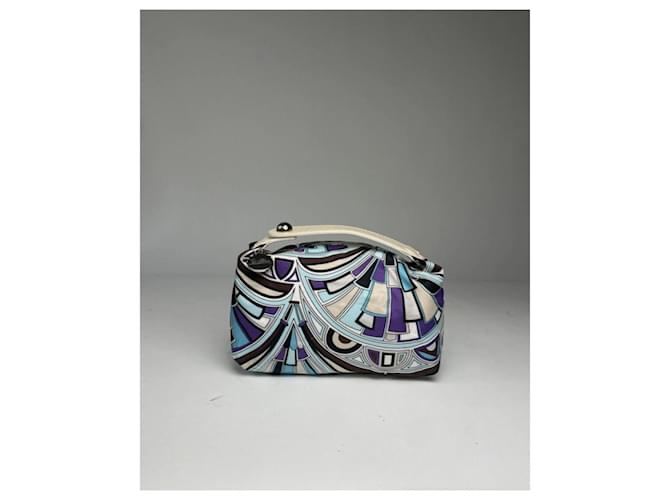 Borsa in cotone blu Emilio Pucci - vista 4