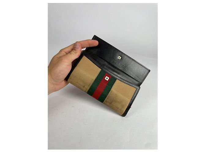 Gucci GG Blooms Beiger Baumwollgeldbeutel - Ansicht 4