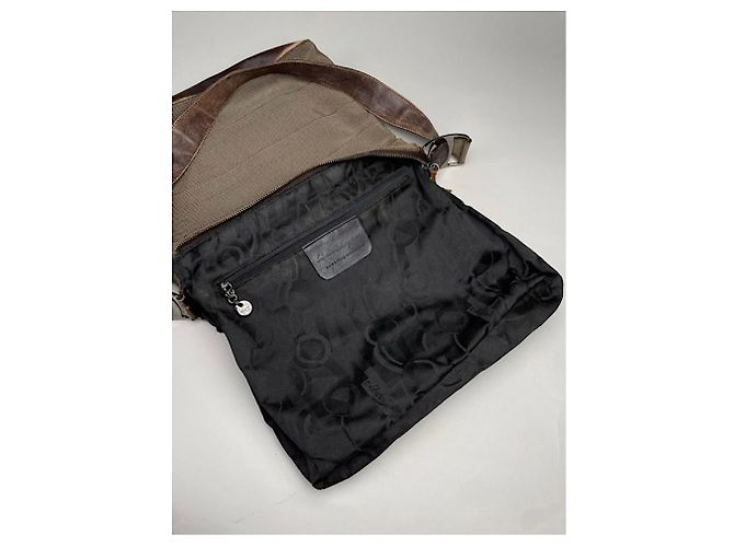 Borsa a mano in cotone marrone Salvatore Ferragamo - vista 2