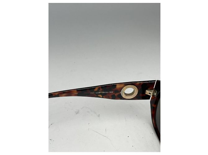 Céline Gafas de sol de plástico Celine Brown Castaño - vista 2