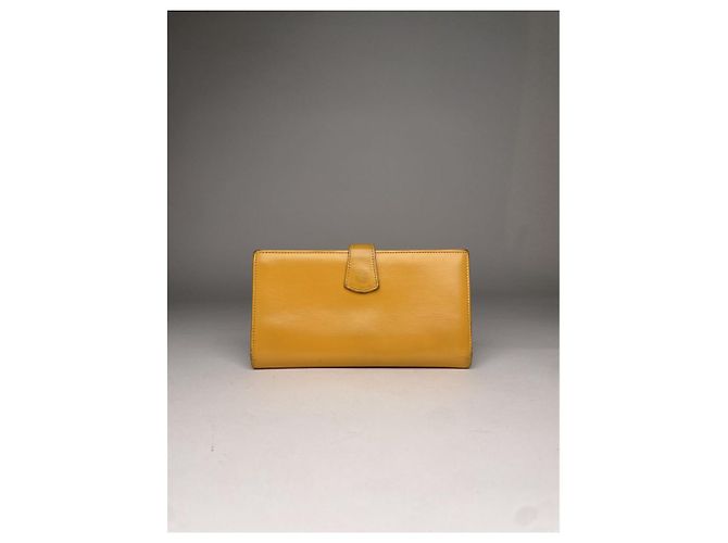 Portefeuille en cuir jaune Loewe Puzzle - vue 2